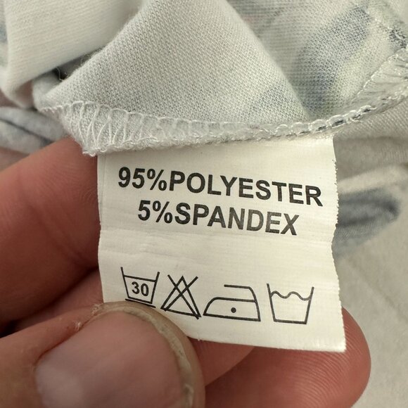 Womens Floral Striped Knot Front Top Size Large - Picture 5 of 6